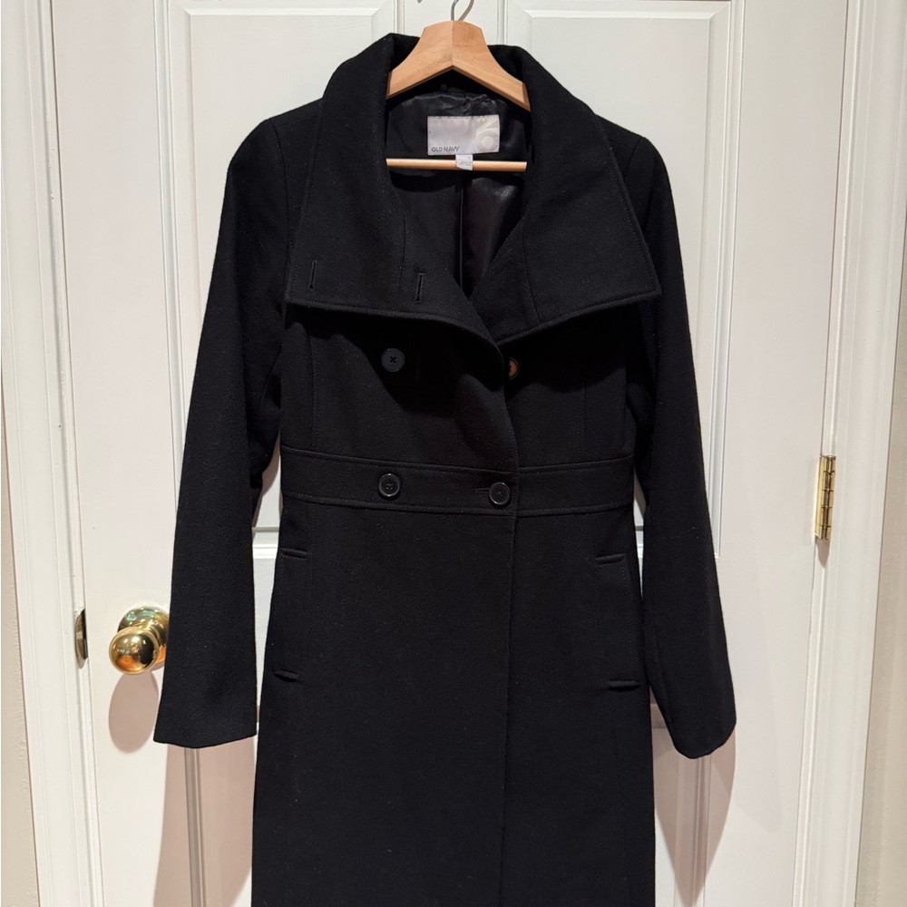 Old Navy Black Women's Trench Coat